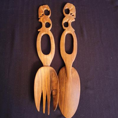 Wooden Bowls (includes signed), Salad Tongs and More (DR-DW)