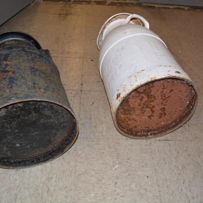 Lot of 2 Vintage/Antique Milk Cannisters 22"/25"