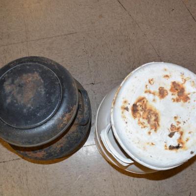 Lot of 2 Vintage/Antique Milk Cannisters 22"/25"