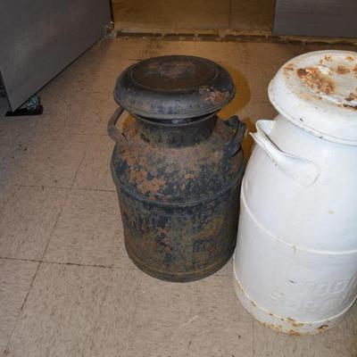 Lot of 2 Vintage/Antique Milk Cannisters 22"/25"
