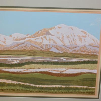 Alaskan Ree Nancarrow "Denali" Print 1983 Framed, Matted, & Signed 183/195
