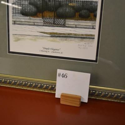 Signed Troy Cotrill Artist's Proof Print 15/200 "Simple Elegance" Charleston, SC