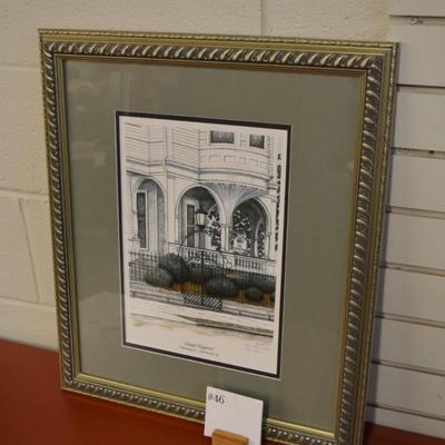Signed Troy Cotrill Artist's Proof Print 15/200 "Simple Elegance" Charleston, SC