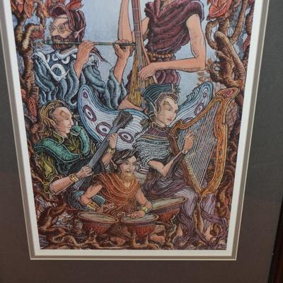 Signed Gary DeLamatre "Notes, Scales, and Musical Elves" Print 16/300