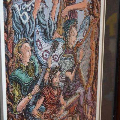 Signed Gary DeLamatre "Notes, Scales, and Musical Elves" Print 16/300