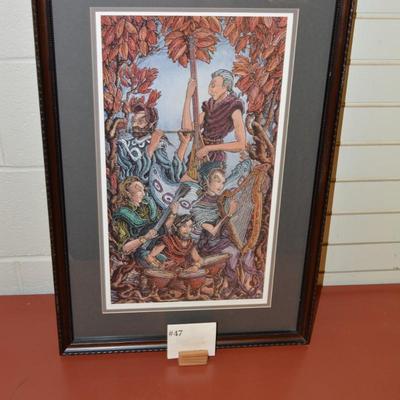 Signed Gary DeLamatre "Notes, Scales, and Musical Elves" Print 16/300