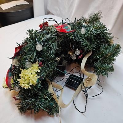 Silk Poinsettias, Greenery & Wrapping Items  (S1-JS)