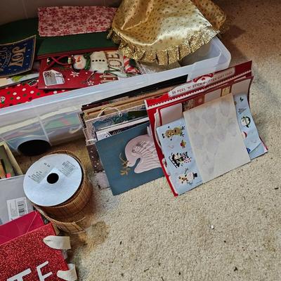 Silk Poinsettias, Greenery & Wrapping Items  (S1-JS)