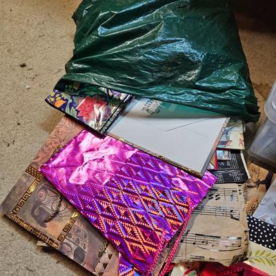 Silk Poinsettias, Greenery & Wrapping Items  (S1-JS)