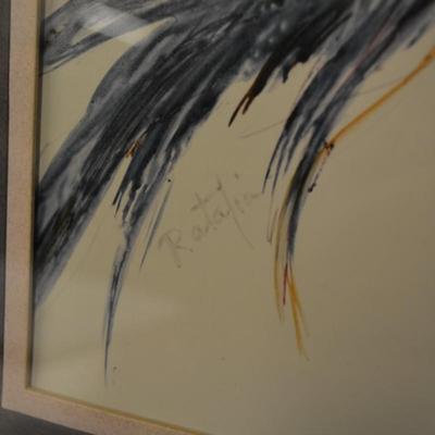 Framed, Matted, & Signed Saddlebread Horse Print 21"X17"