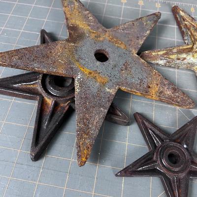 Cast Iron Star Washers (4) AWESOME 