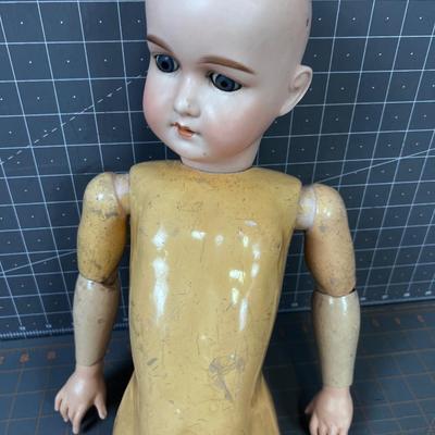 Antique GERMAN DOLL Composition and Porcelain