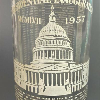  OLD MR BOSTON SOUVENIR 1957 PRESIDENTIAL INAUGURATION LIQUOR BOTTLE 