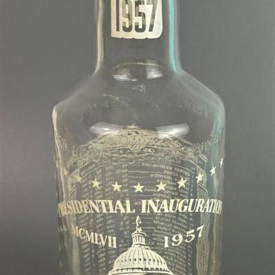  OLD MR BOSTON SOUVENIR 1957 PRESIDENTIAL INAUGURATION LIQUOR BOTTLE 