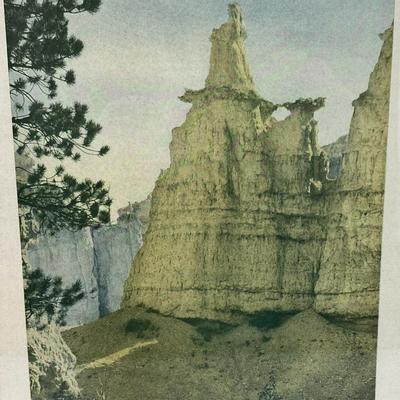  UNION PACIFIC RAILROAD PRINT QUEEN VICTORIA BRYCE CANYON UTAH 1930s
