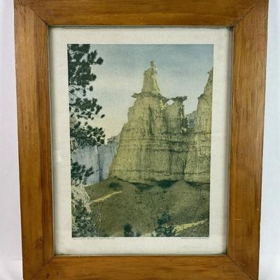  UNION PACIFIC RAILROAD PRINT QUEEN VICTORIA BRYCE CANYON UTAH 1930s