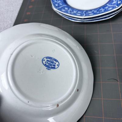 Small Antique Blue Transfer Ware. Mixed Lot