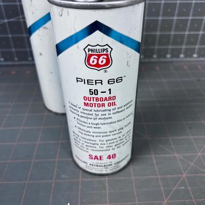 Vintage Phillips 66 Outboard Motor Oil CAN 1970's 