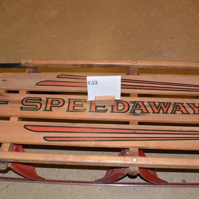 Gladding "Speedway" Metal Runner Sled 54"