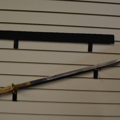 Katana Style Long Sword with Scabbard, Pakistan 36.5"