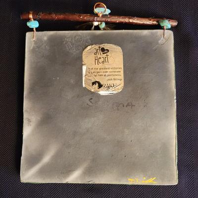 Decorative Pottery Art Tiles and a Signed Coffee Cup (K-DW)