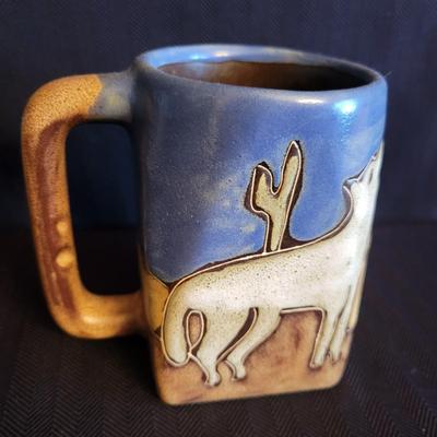 Decorative Pottery Art Tiles and a Signed Coffee Cup (K-DW)