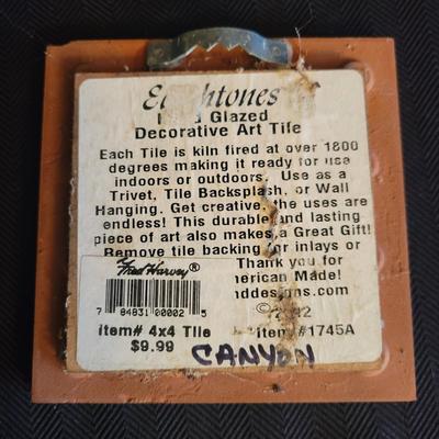 Decorative Pottery Art Tiles and a Signed Coffee Cup (K-DW)