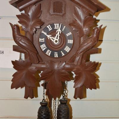 Vintage Cuckoo Clock Runs & Strikes 15"X11"