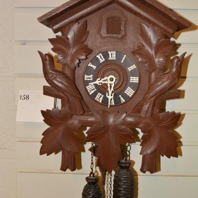 Vintage Cuckoo Clock Runs & Strikes 15"X11"