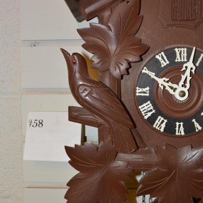Vintage Cuckoo Clock Runs & Strikes 15"X11"