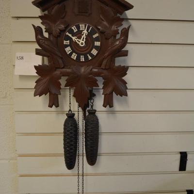 Vintage Cuckoo Clock Runs & Strikes 15"X11"