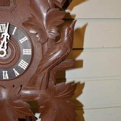 Vintage Cuckoo Clock Runs & Strikes 15"X11"