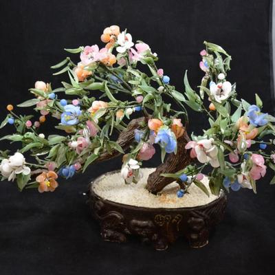 Bonsai Style Asian Polished Stone Tree 25"X13"