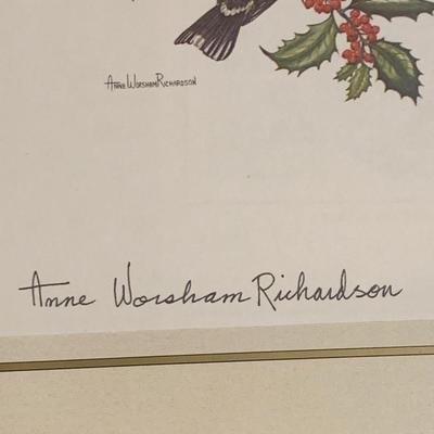Two Anne Worsham Richardson Signed Framed Prints (BD-HS)