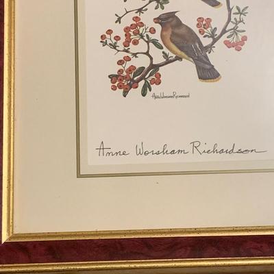Two Anne Worsham Richardson Signed Framed Prints (BD-HS)