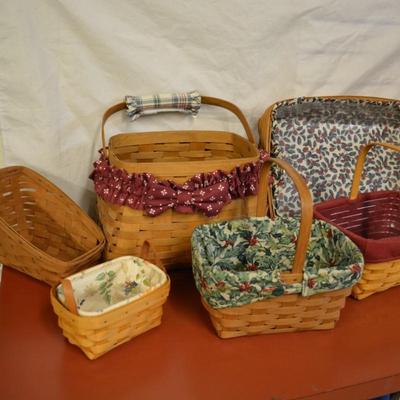 Lot of 7 Longaberger Baskets