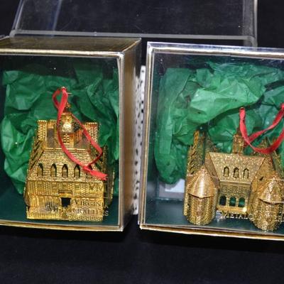 Set of 2 Virginia Metal Crafters Colonial Williamsburg Ornaments