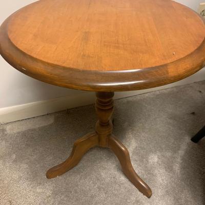 Clean Solid Wood Round Table
