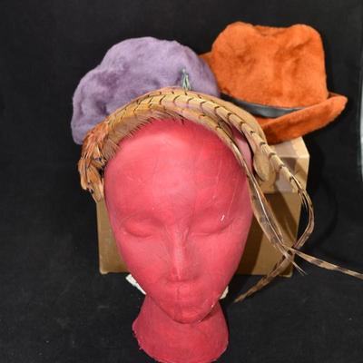 Lot of 3 Vintage Ladies Hats with Joseph Ney's Box