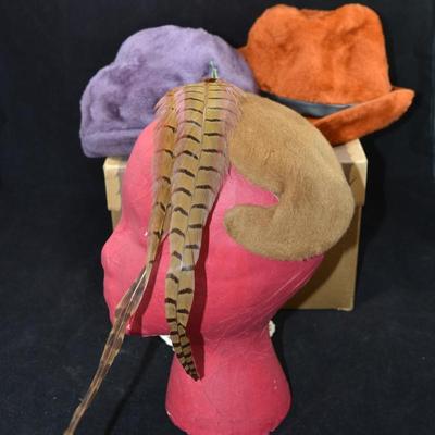 Lot of 3 Vintage Ladies Hats with Joseph Ney's Box