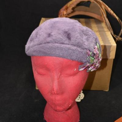 Lot of 3 Vintage Ladies Hats with Joseph Ney's Box