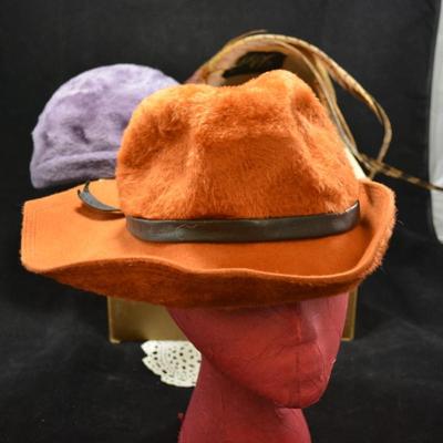 Lot of 3 Vintage Ladies Hats with Joseph Ney's Box