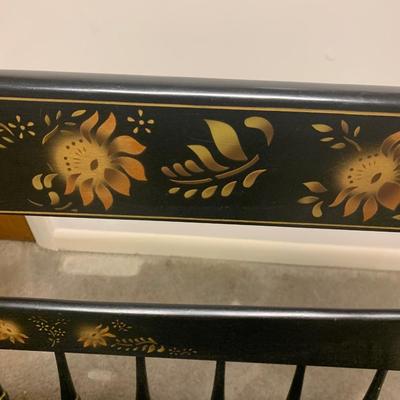 Hitchcock Style Wood Painted Bench