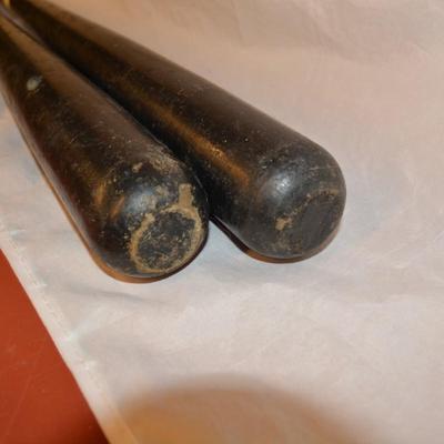 Set of 2 Wood RAWLINGS Tee Ball Bat + Big Stick 26"/28"