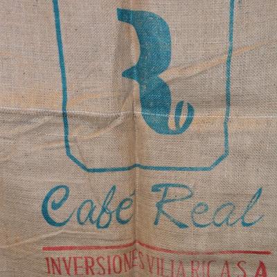 Lot of 2 Vintage Burlap Coffee Bean Sacks