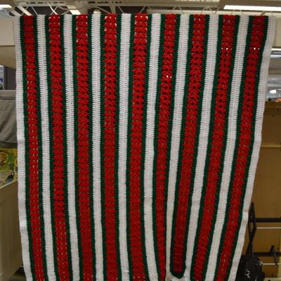 Christmas Crochet Throw Blanket 78"X50"