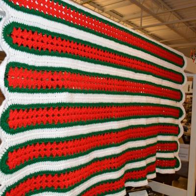 Christmas Crochet Throw Blanket 78"X50"