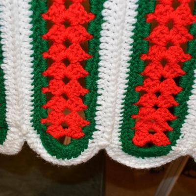 Christmas Crochet Throw Blanket 78"X50"