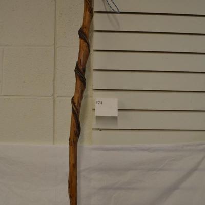 Vintage Vine Wrapped Hiking Stick 50"