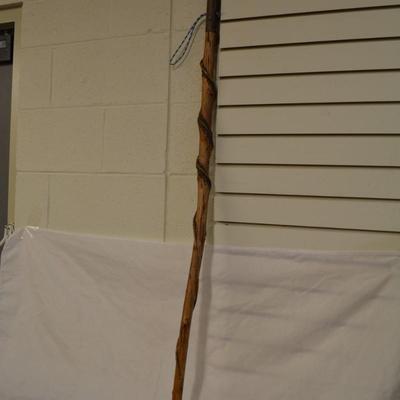 Vintage Vine Wrapped Hiking Stick 50"